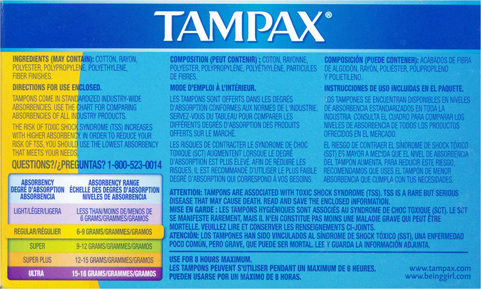 Tampax Cardboard Regular Absorbency Tampons 10 Count