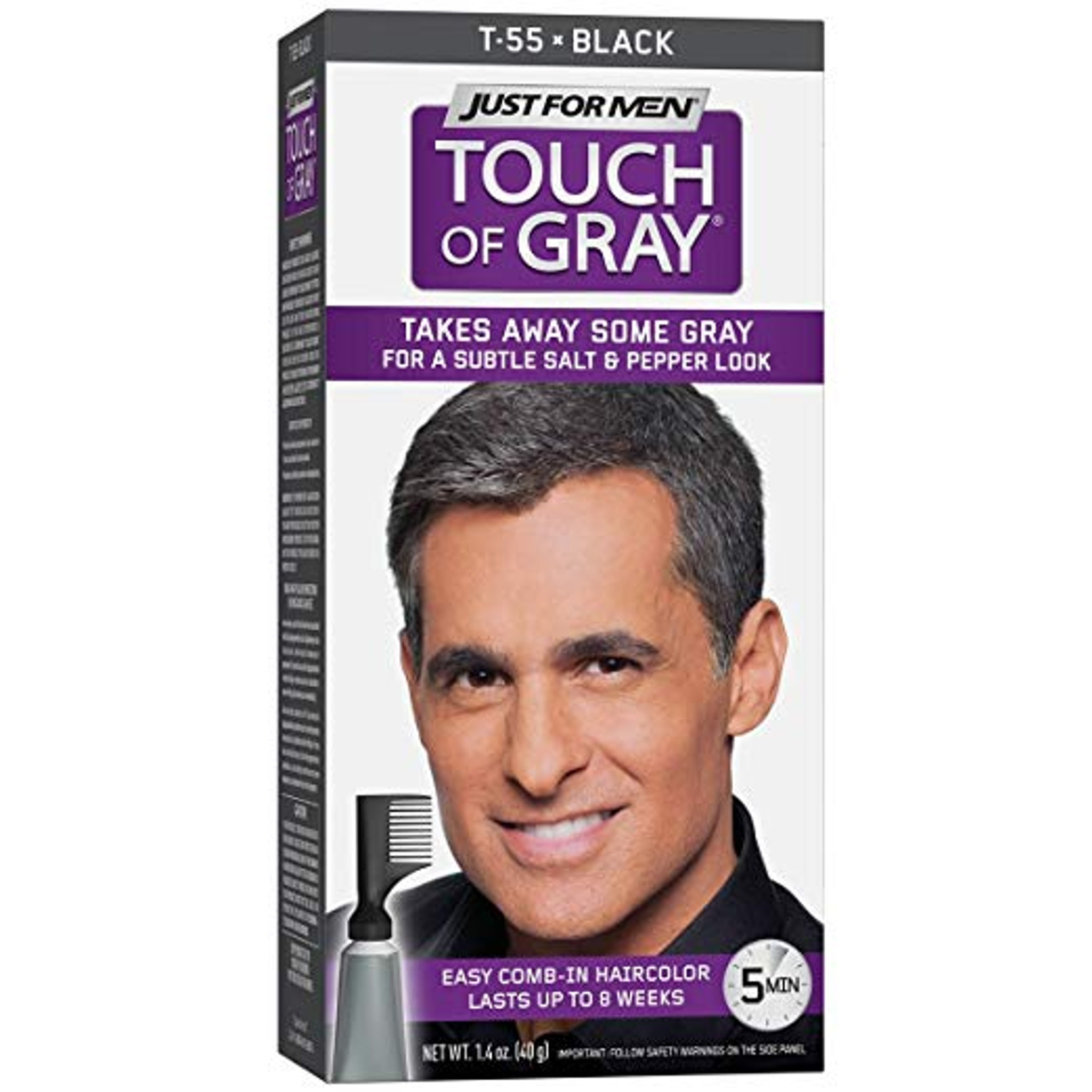 Just For Men Touch Of Gray Comb-In Men's Hair Color Black -  