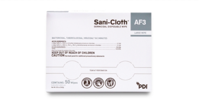 McK Sani-Cloth AF3 Liquid Wipe Surface Disinfectant Cleaner