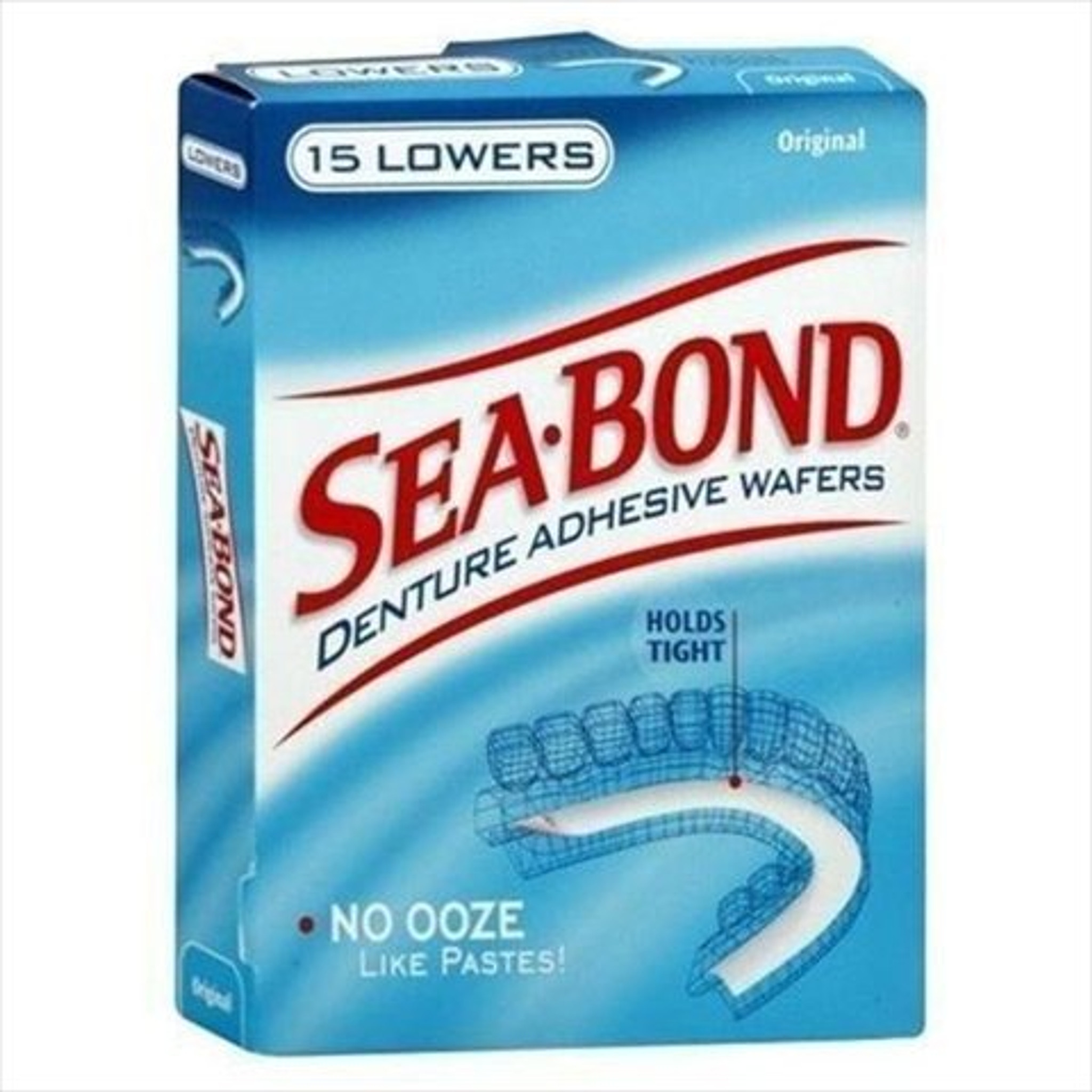 Sea-Bond Triple Action Denture Adhesive Lowers, Original - 15 count