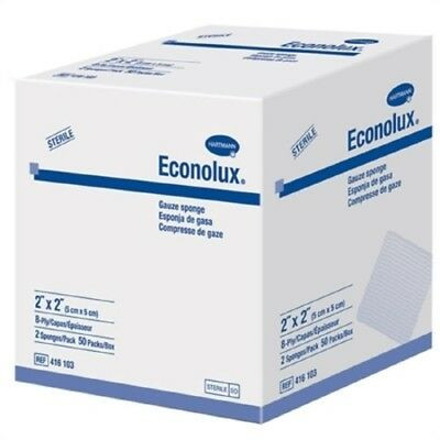 Econolux Gauze Sponge Cotton 8Ply 4 X 4 Inch
