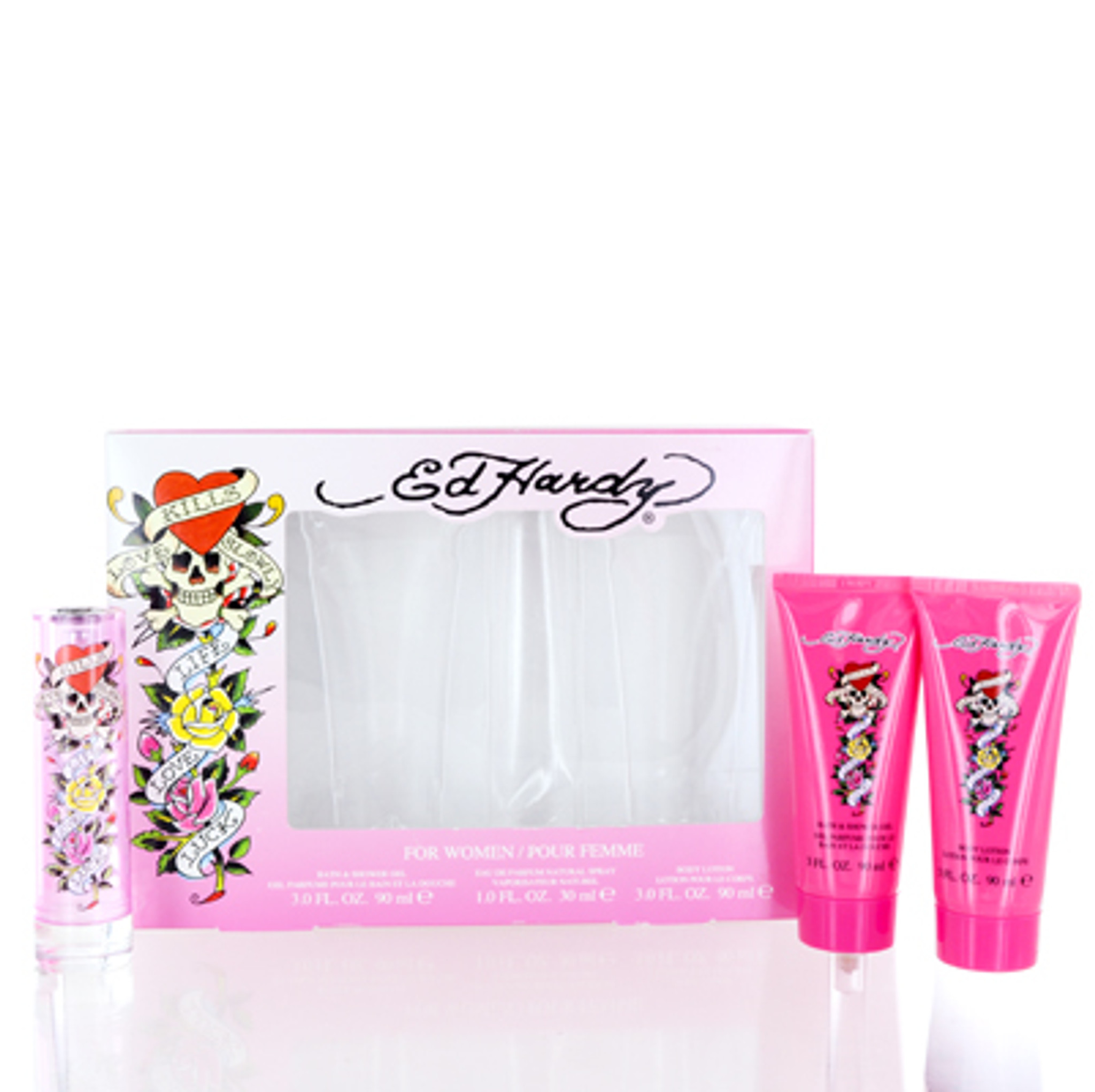 Ed hardy Womens 2pc Gift With 15ml Edp Spray+ 4.2oz Scented Oil New In Box  | eBay