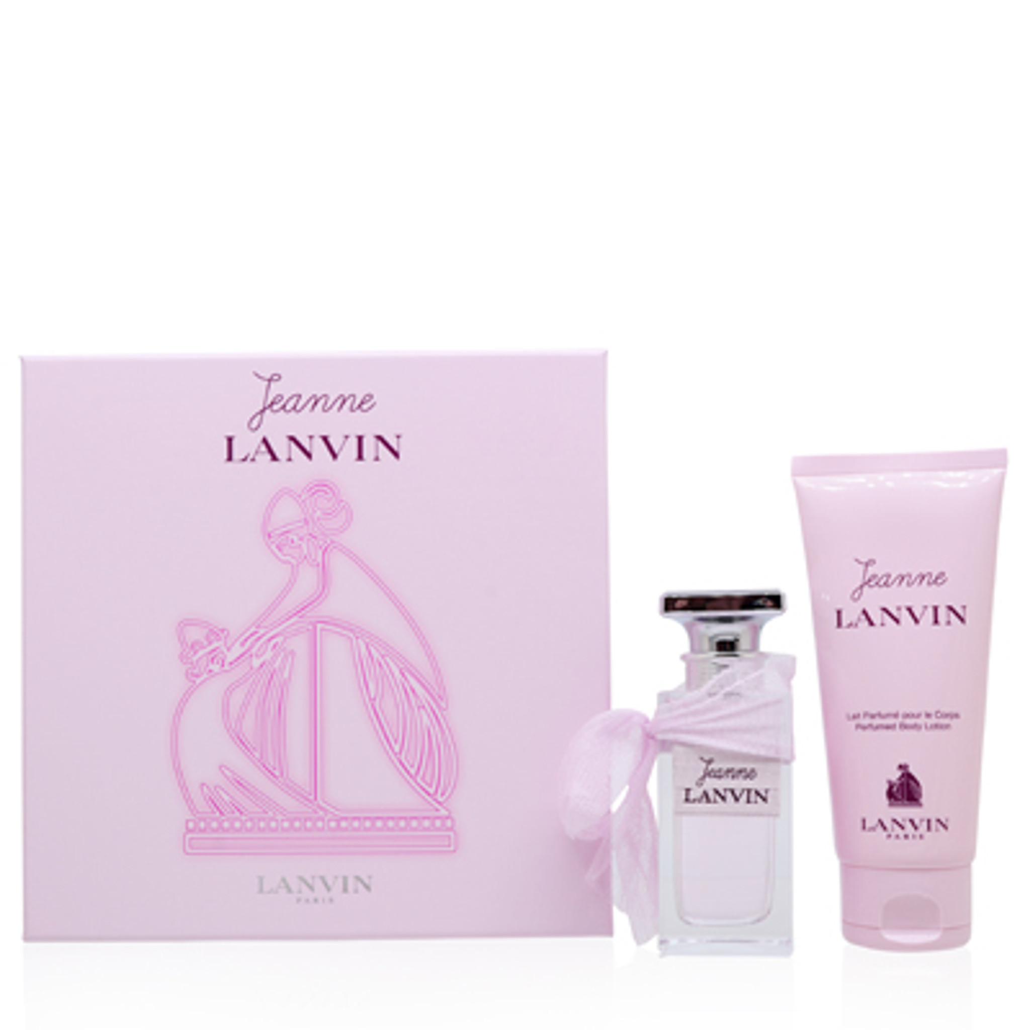 JEANNE LANVIN LANVIN SET W EDP SPRAY 1.7 OZ BODY LOTION 3.3 OZ