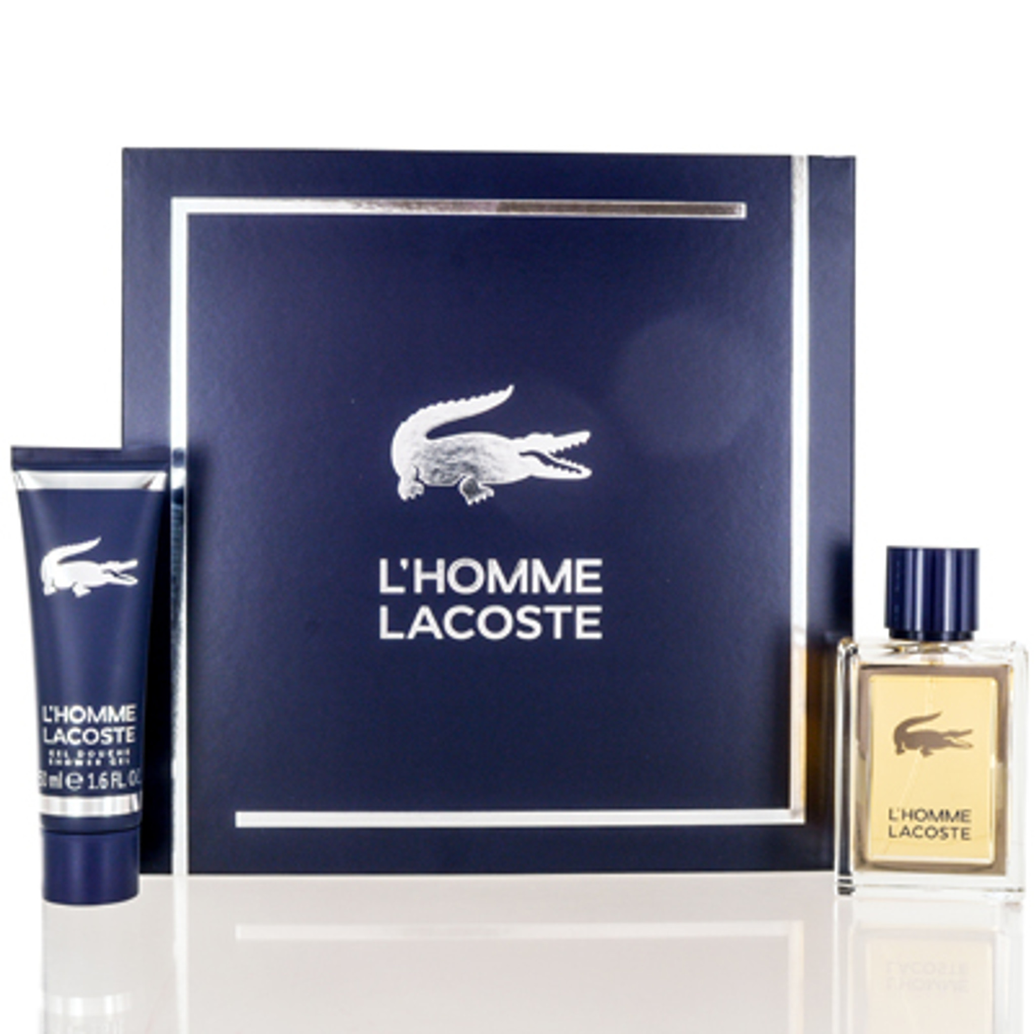 L'HOMME/LACOSTE SET EDT SPRAY 1.6 OZ SHOWER GEL 1.6 OZ