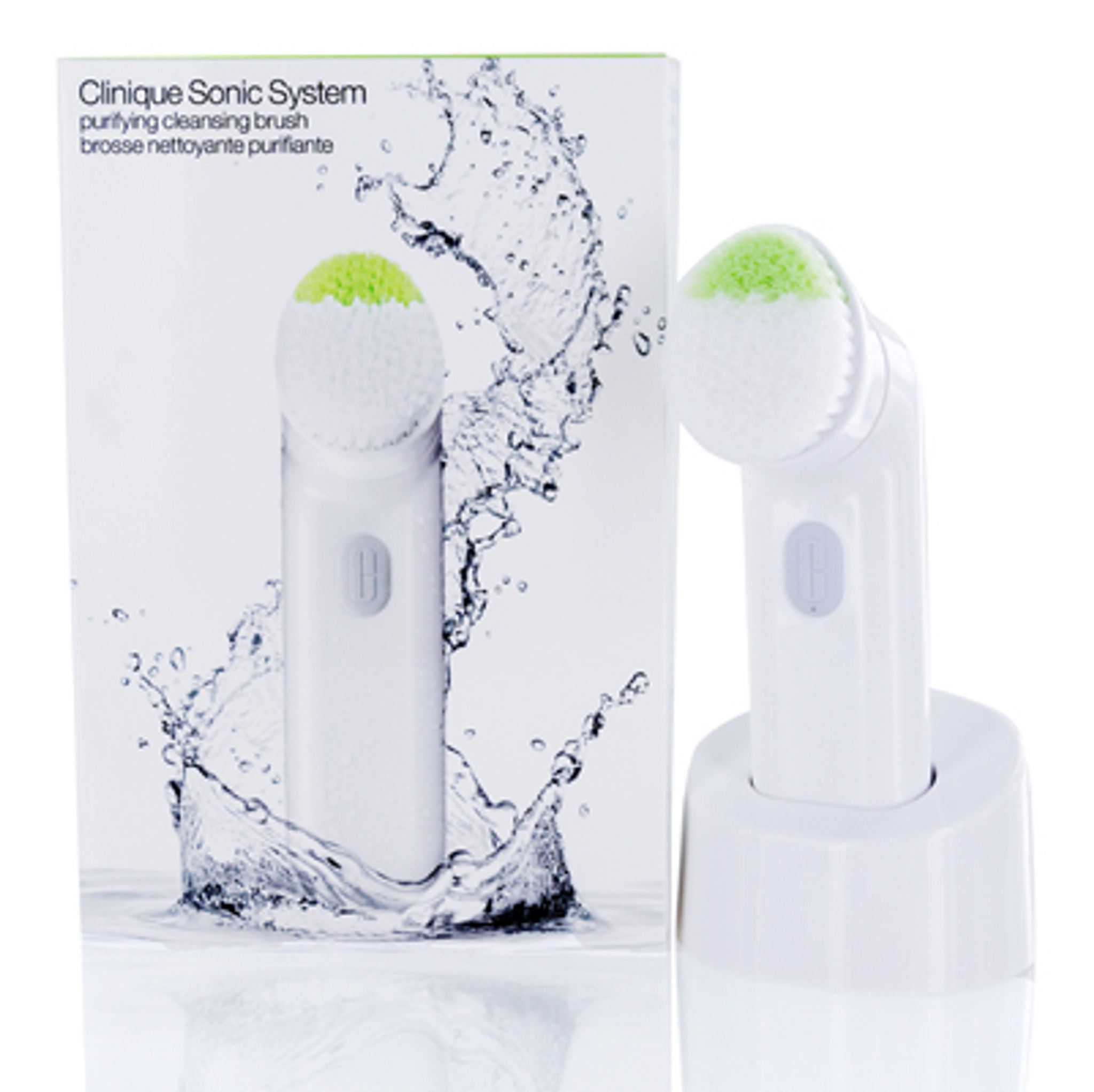 CLINIQUE/SONIC SYSTEM PURIFYING CLEANSING SYSTEM CONTAINS: Cleansing Brush,  Brush Head&Cover,Charging Base