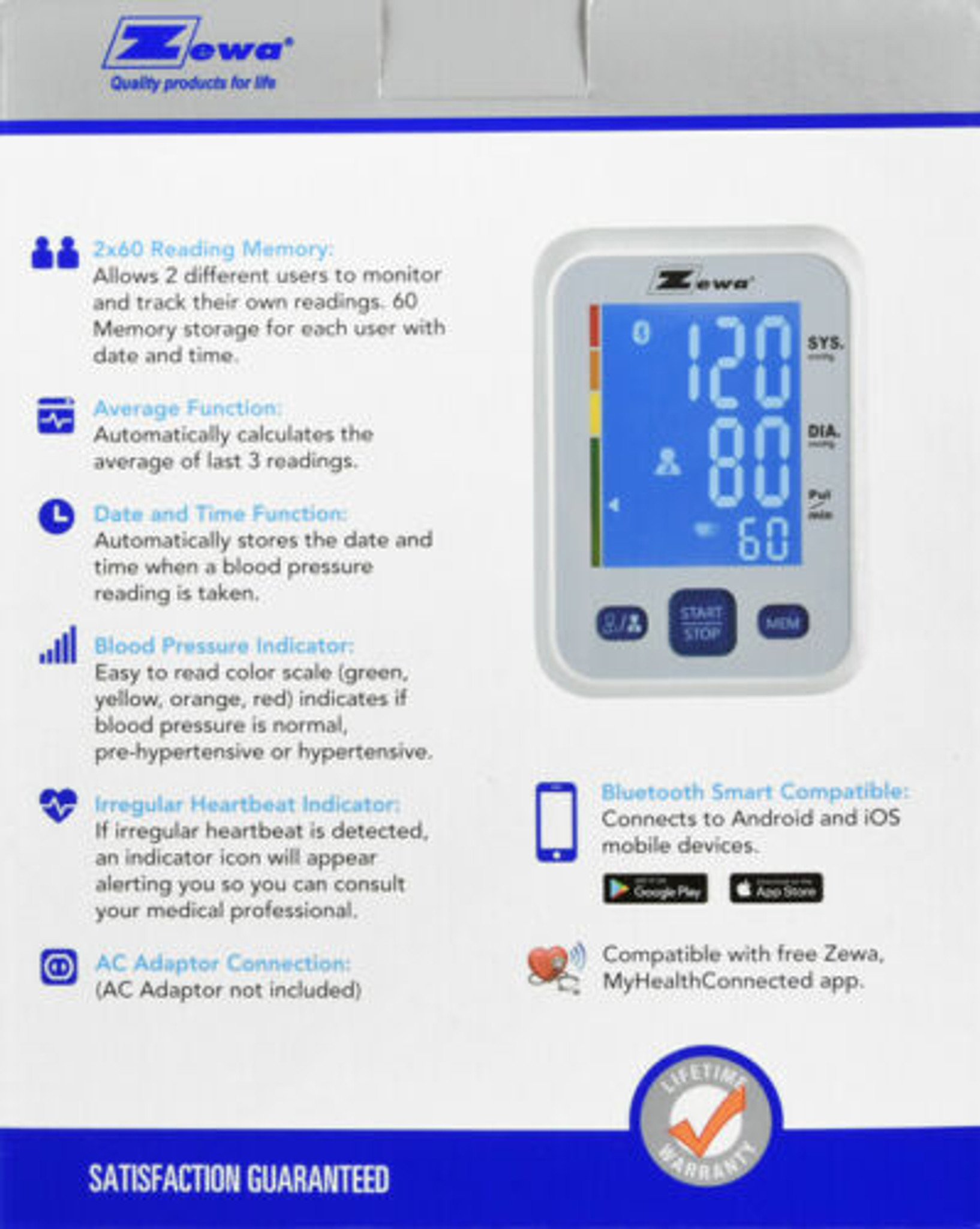 A&D Medical Multi-User Blood Pressure Monitor UA-767F Carry Case and Cuff