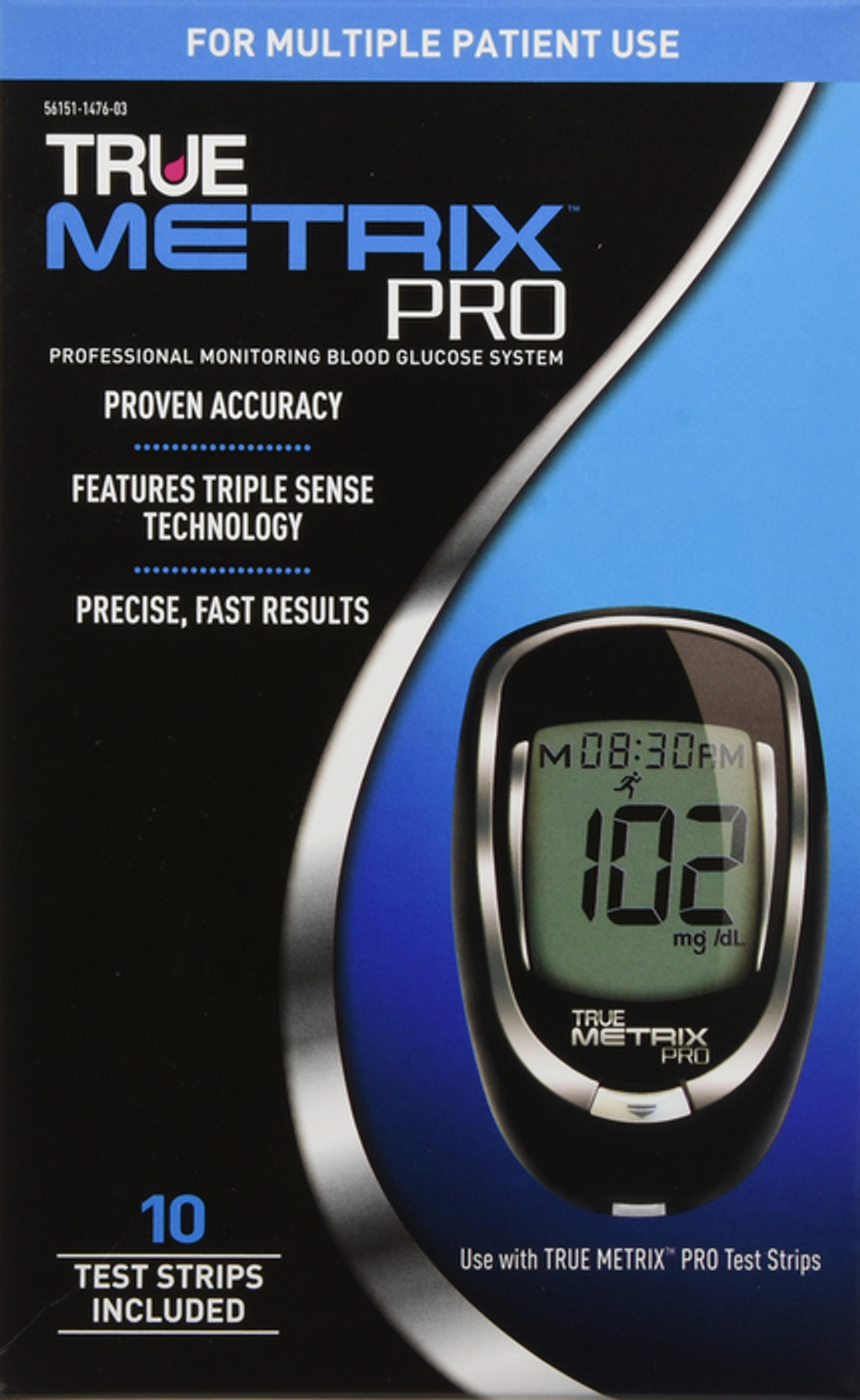 McKesson True METRIX PRO Professional Monitoring Blood Glucose Meter - 1/Box