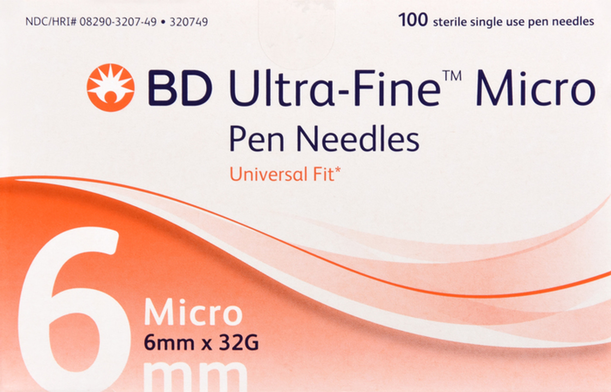 UltiGuard Mini Pen Needles 32g 6mm 100 Count