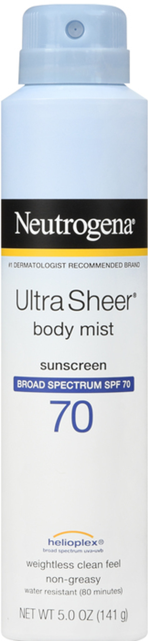 Neutrogena Ultra Sheer Spf 70 Body Mist Full Reach Spray 5 onzas -  drugsupplystore.com