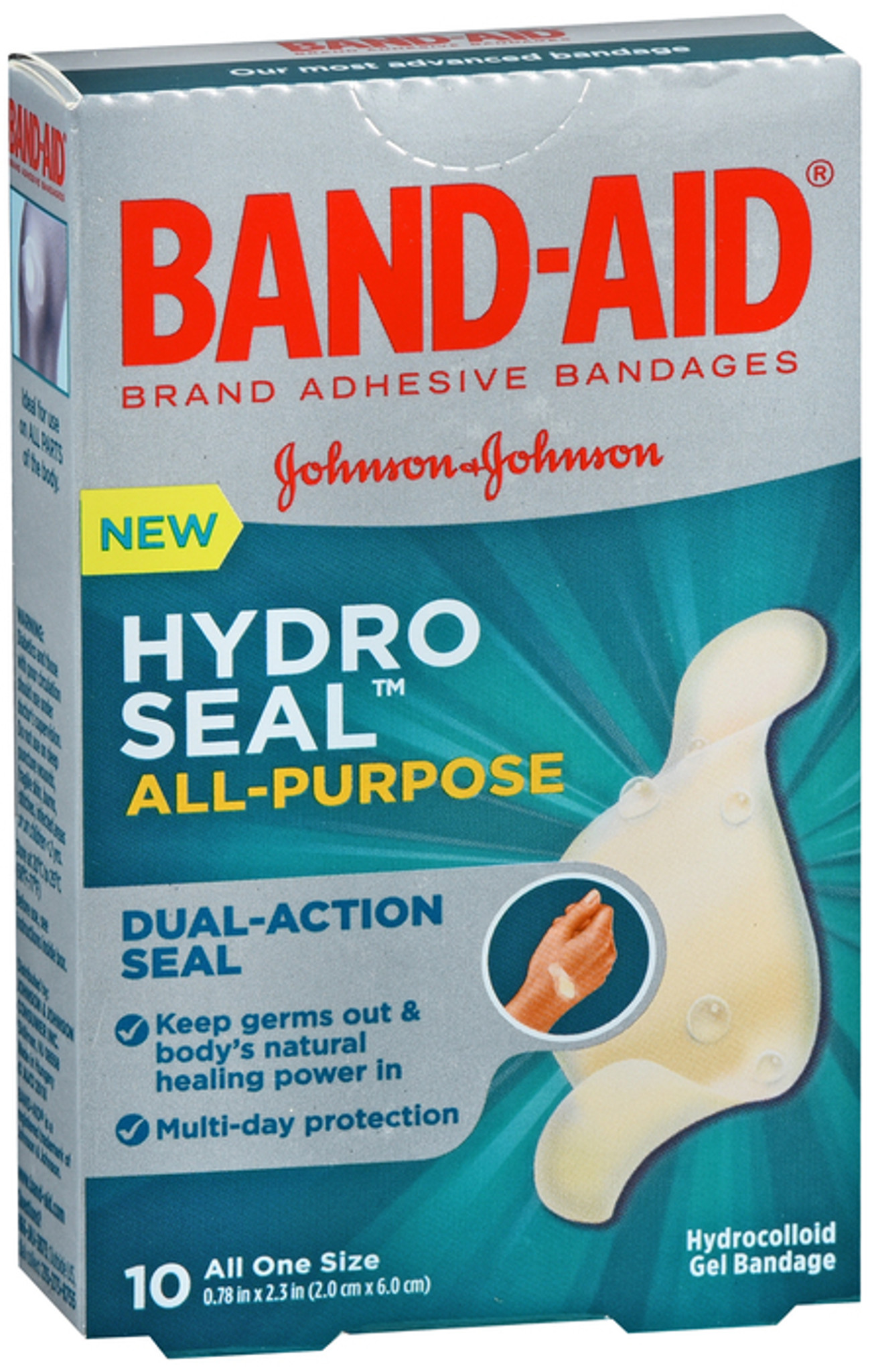 Band-Aid Brand Hydro Seal Waterproof All Purpose Adhesive Bandages 10 count  