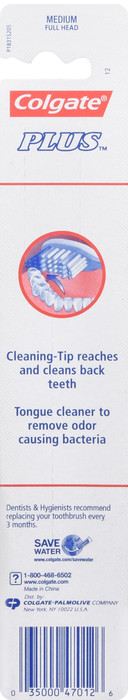 Colgate Plus Bi-Level Medium Full Head 42M Toothbrush Assortment ...