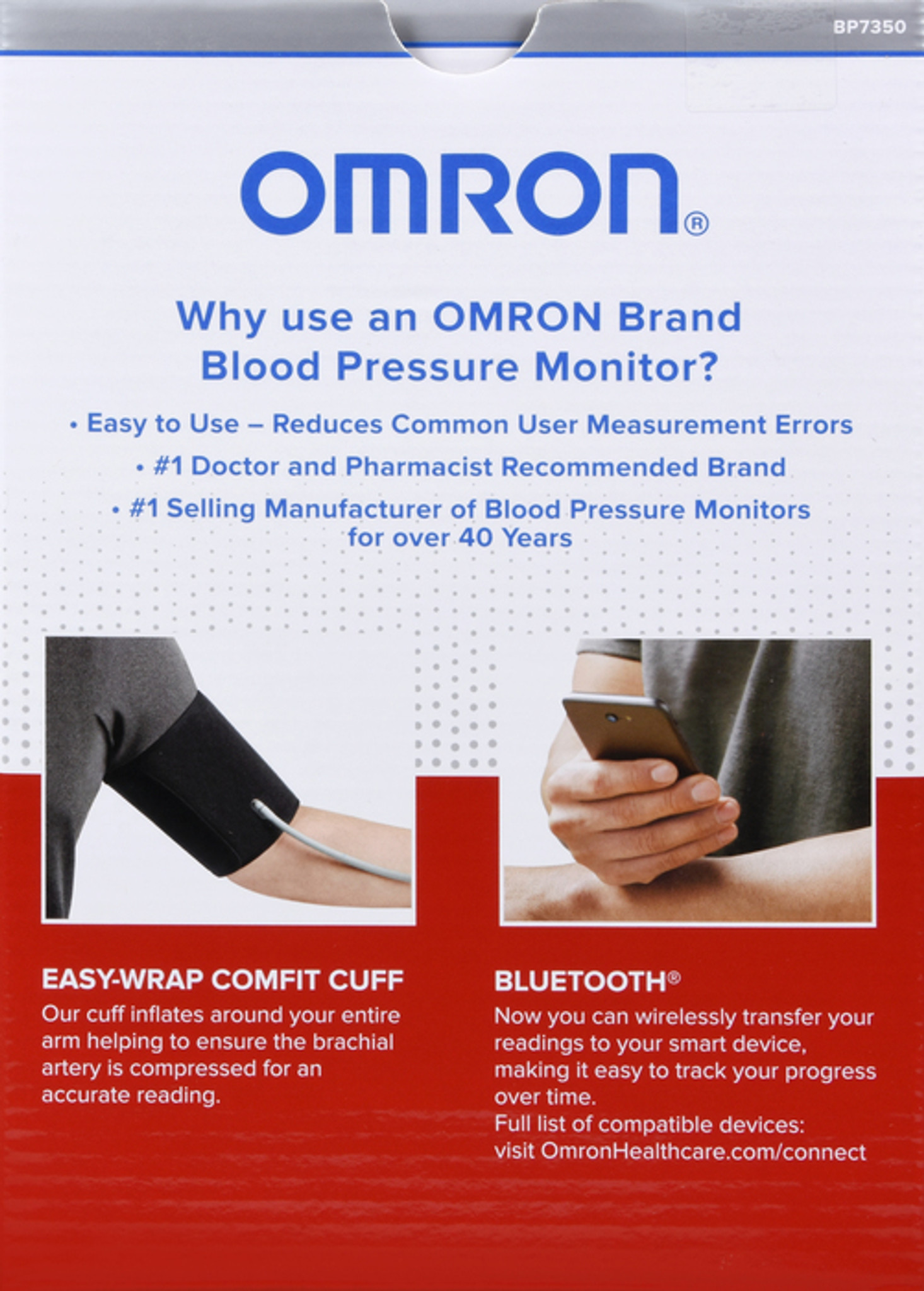 Omron 5 Series Wireless Upper Arm Blood Pressure Monitor BP7250 