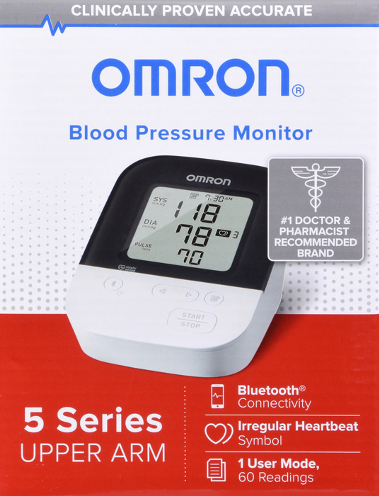 OMRON 3 Series Wrist Blood Pressure Monitor (BP6100); 60-Reading Memory  with Irregular Heartbeat Det