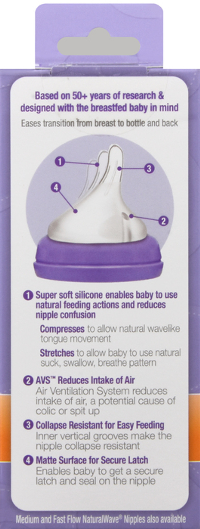 Lansinoh Natural Wave Slow Flow Nipples