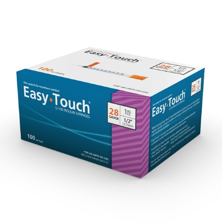 MCKInsulin Syringe with Needle EasyTouch™ 1 mL 28 Gauge 1/2 Inch