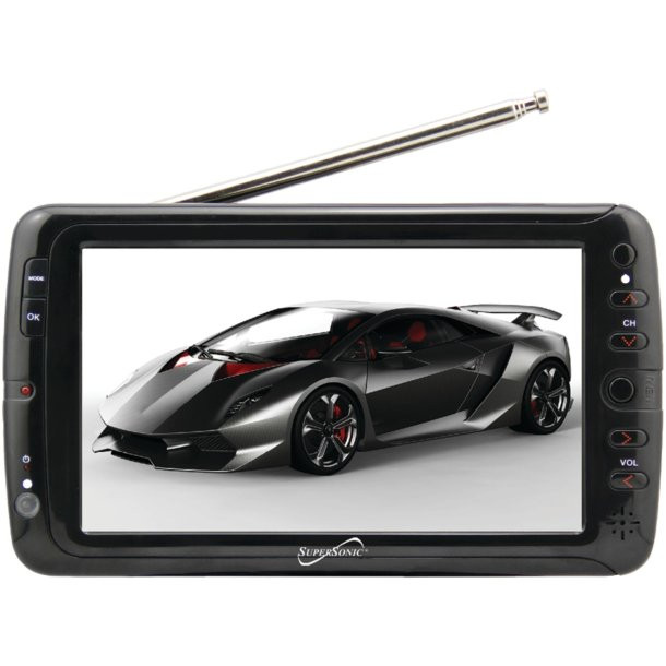Supersonic 7" TFT Portable Digital LCD TV AC/DC Compatible with RV/Boat