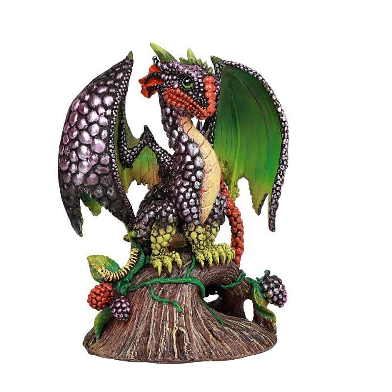 Pacific Giftware Deko-Figur "BlackBerry Garden Dragon" Von Stanley Morrison – Aus Kaltgussharz, Handbemalt, 10,2 X 8,9 X 11,9 Cm