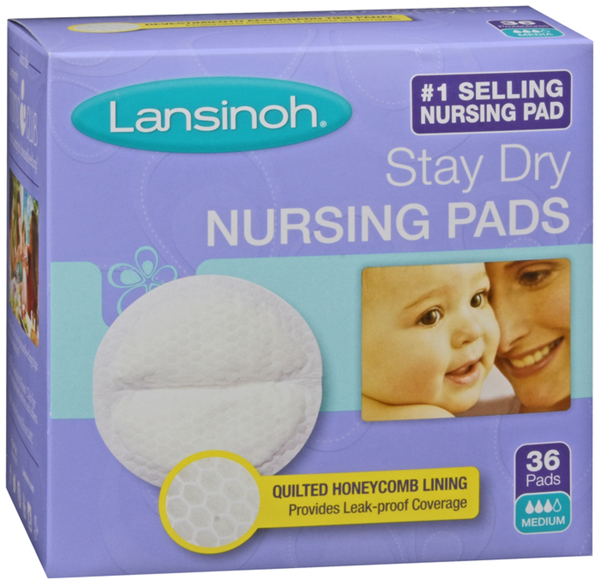 Lansinoh Stay Dry Disposable Nursing Pads 36 Count