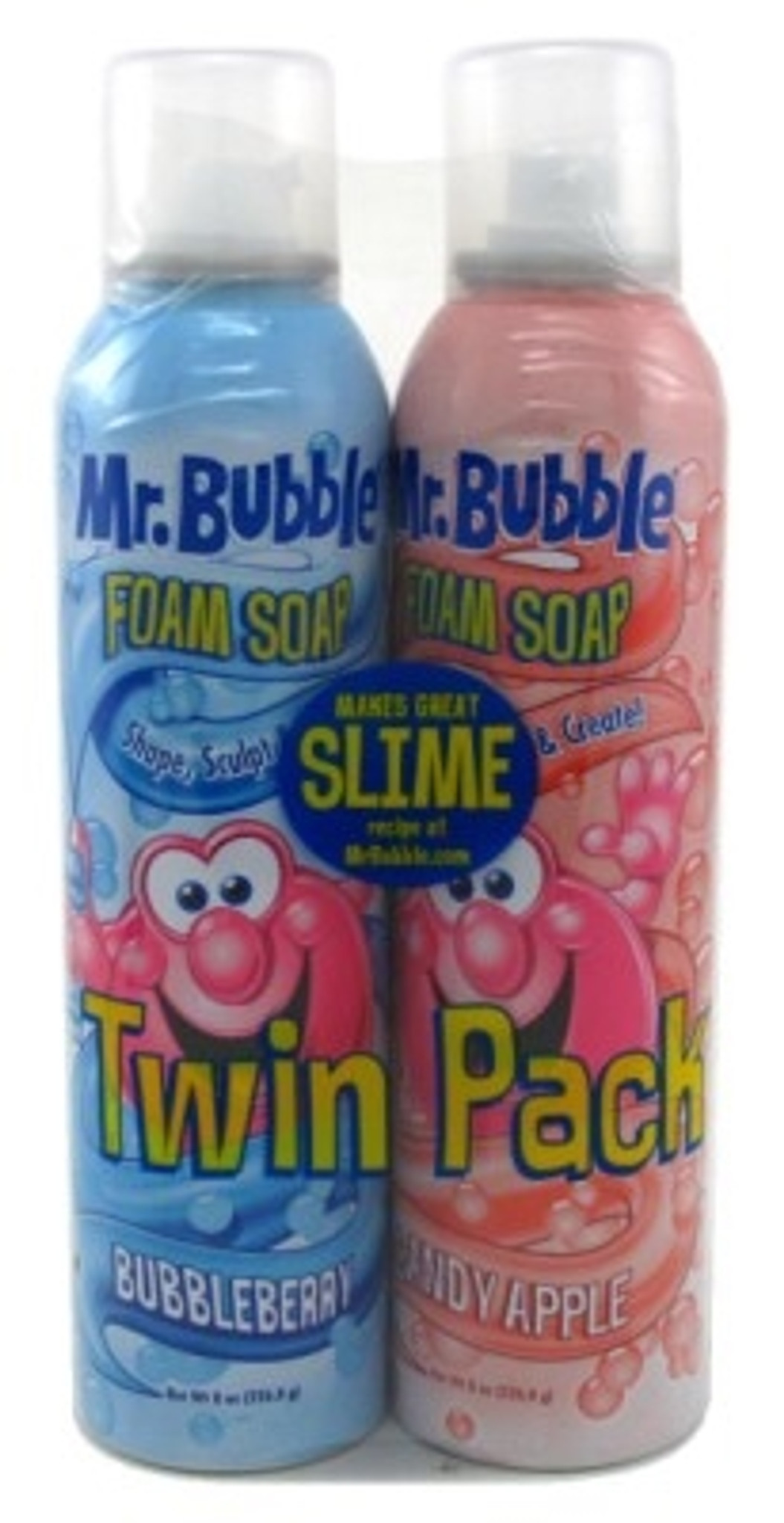 Lot of 4 MR BUBBLE Foam Soap,CANDY APPLE, BLUE RASPBERRY