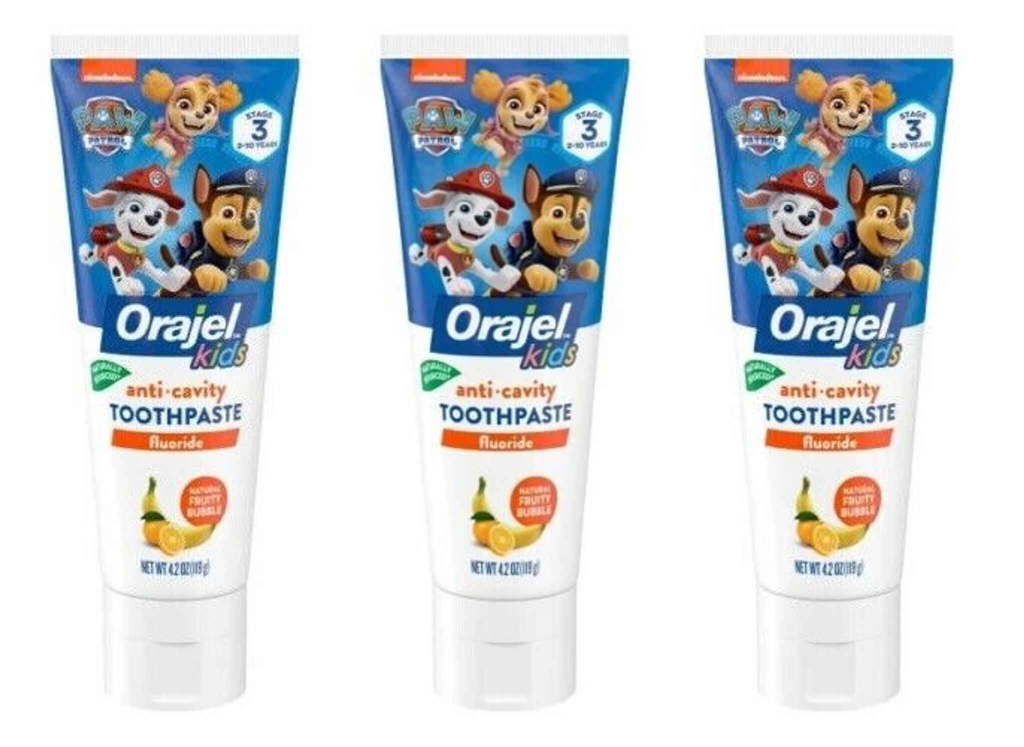 Orajel Kids Paw Patrol Fluoride Toothpaste - Fruity Bubble - 4.2oz