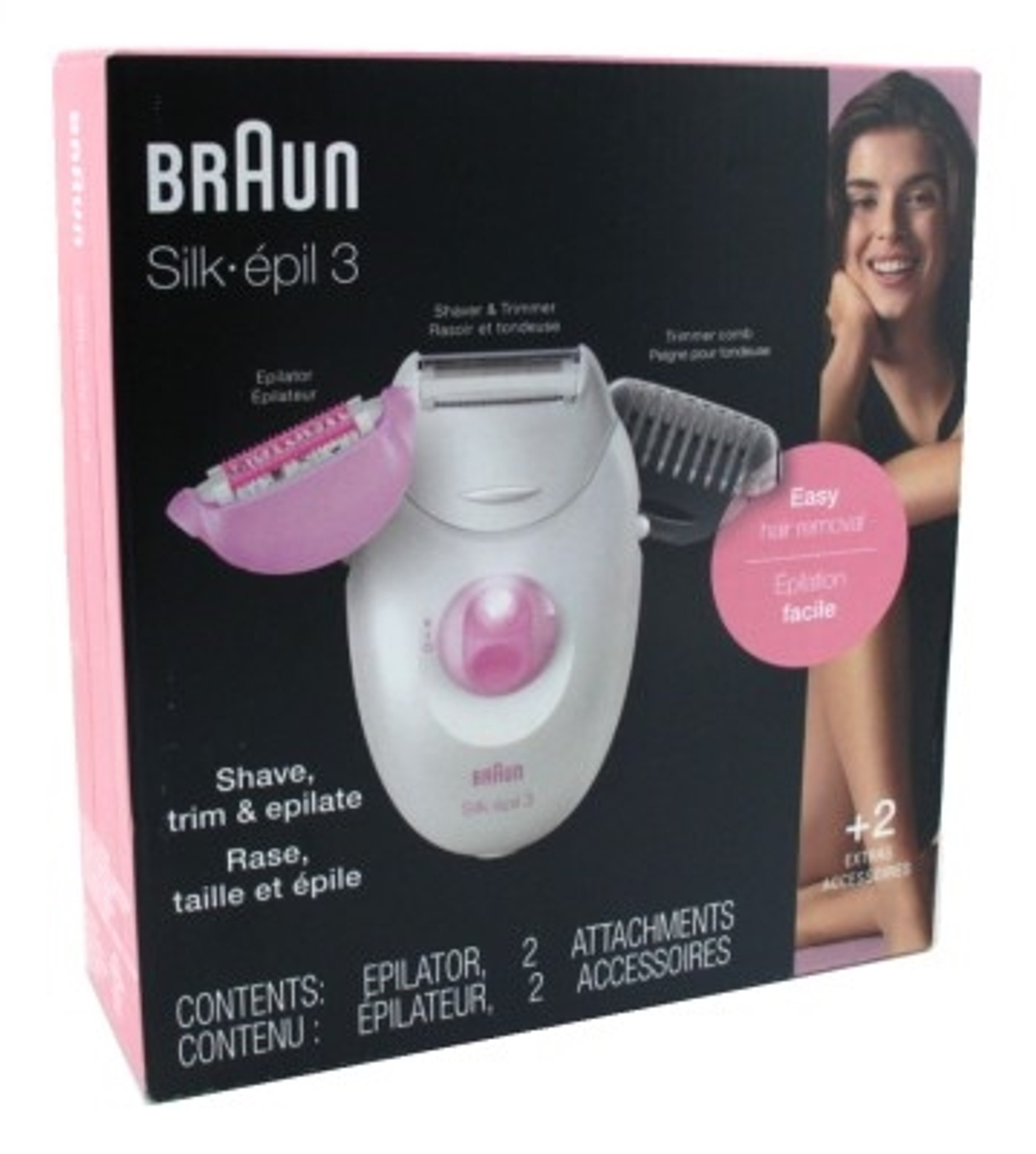 Braun Epilator Silk-epil 3 3-270, Hair Removal Device, Epilator for Women,  Shaver & Trimmer, Hair Removal