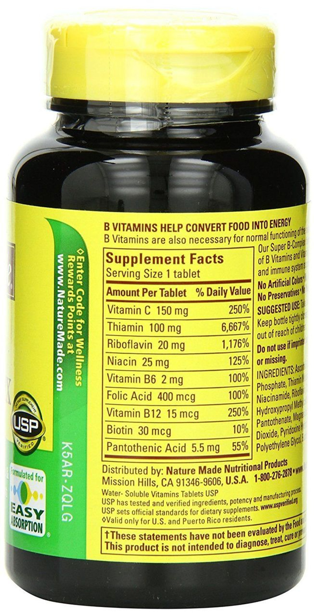 Nature Made Super B-Complex, Tablets, 140 tablets