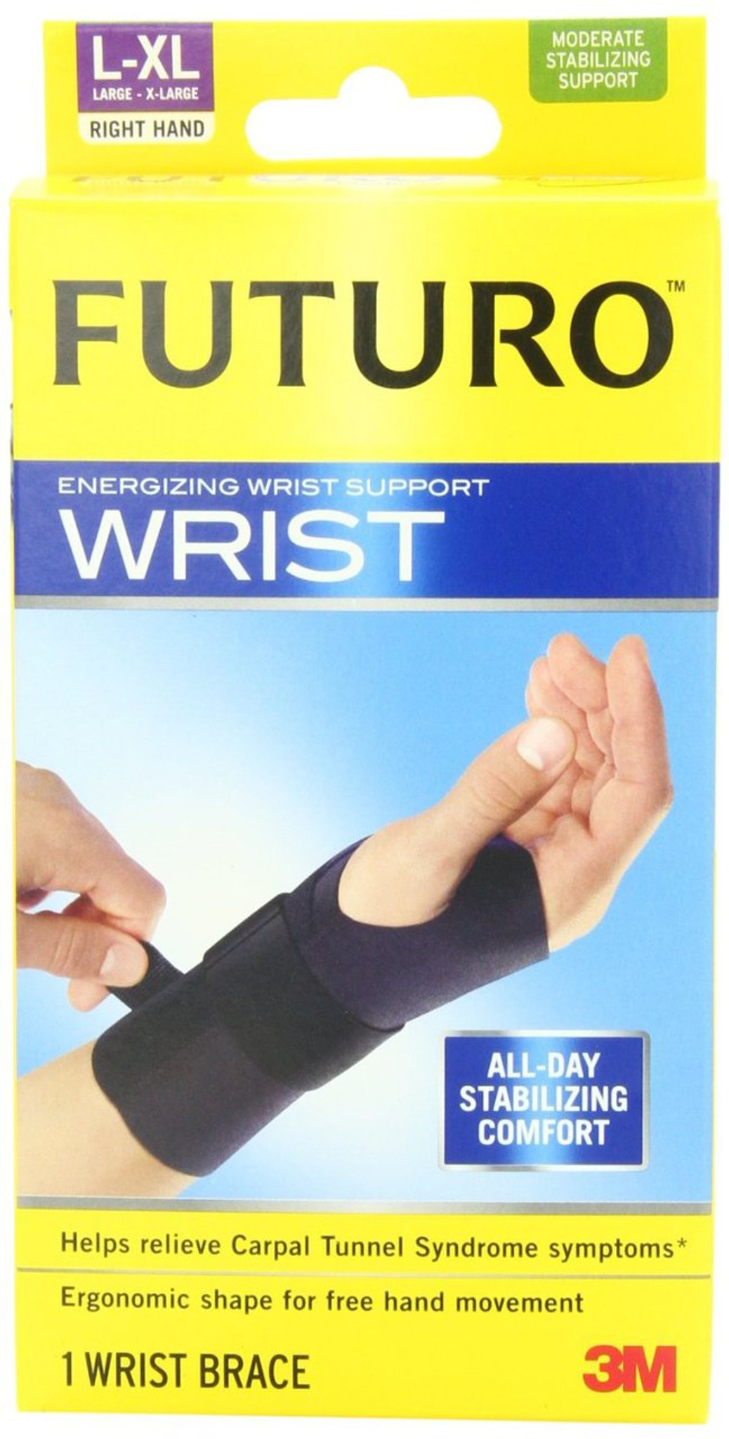 FUTURO Compression Stabilizing Wrist Brace Left Hand L/XL Left