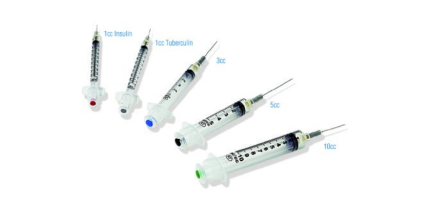Multiple Point Syringe Kit VanishPoint Tuberculin Syringe with Needle 1 mL 27 Gauge