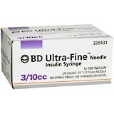 BD UltraFine™ U100 Insulin Syringe with Needle, 30G