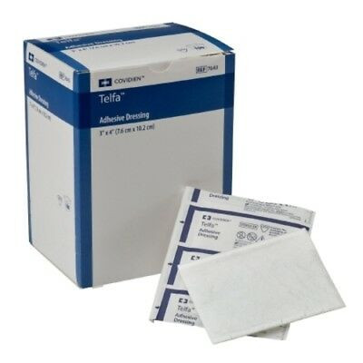 MCK Telfa 2 X 3 Inch Film / Cotton Rectangle White Sterile Adhesive