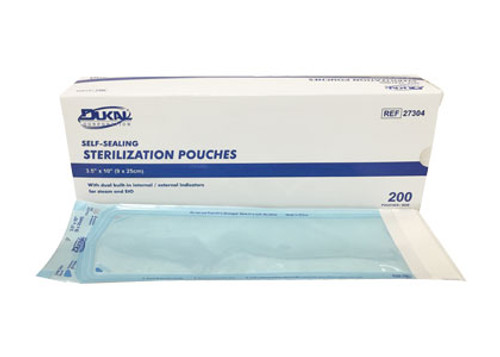 Bolsas de esterilização 5,25" x 10", 200/caixa-sr 
