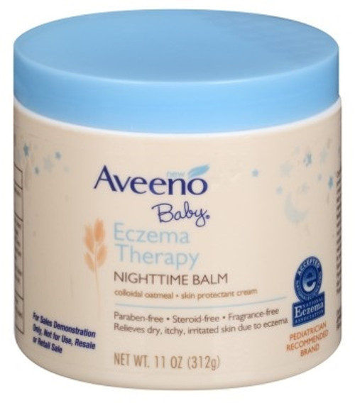 Aveeno Baby Eczema Therapy Night-Time Balm 11oz Jar X 2 Counts 