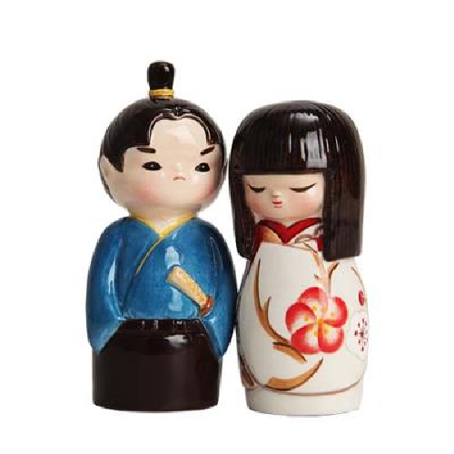 PT Kokeshi Dolls Salt & Pepper Shakers