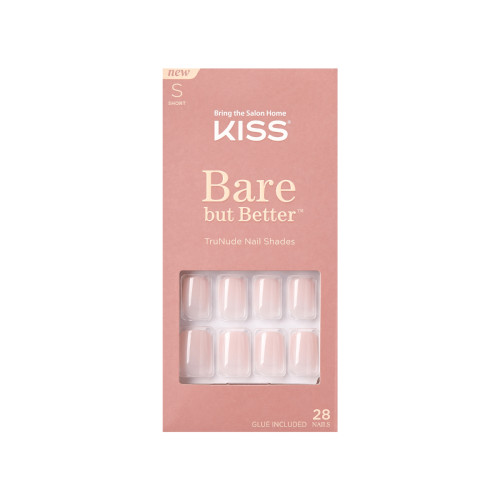BL Kiss Bare But Better Nails 28 Count Short Length Nude - Pack of 3 