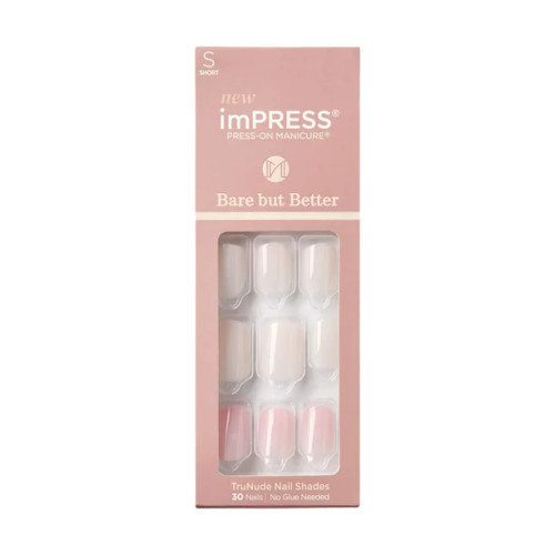 BL Kiss Bare But Better Nails 30 Count Short Effortless Finish - Pack of 3 