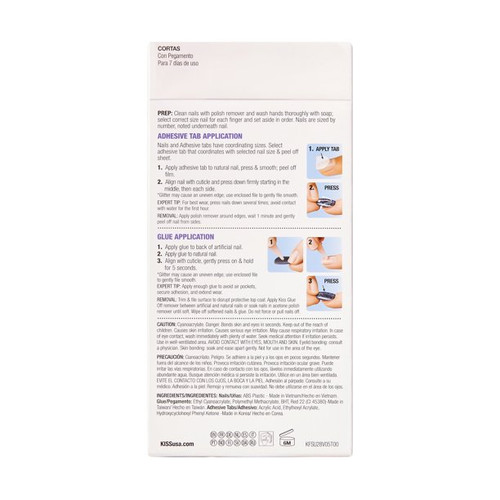 BL Kiss Gel Fantasy Collection 28 Count Pearl Short Length - Pack of 3 