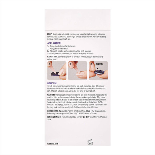 BL Kiss Gel Fantasy Collection 28 Count White Long Length - Pack of 3 