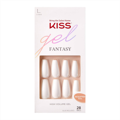 BL Kiss Gel Fantasy Collection 28 Count White Long Length - Pack of 3 