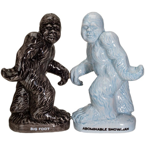 PT Big Foot and Abominable Snowman Salt and Pepper Shaker Set