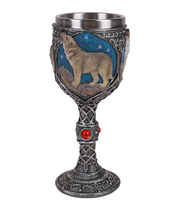 GREY WOLF GOBLET 