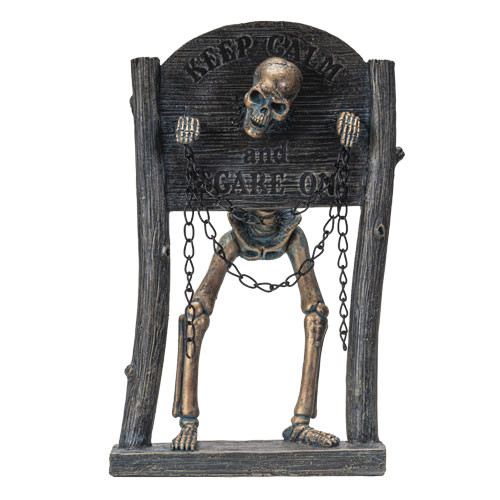 SKELETON IN PILLORY