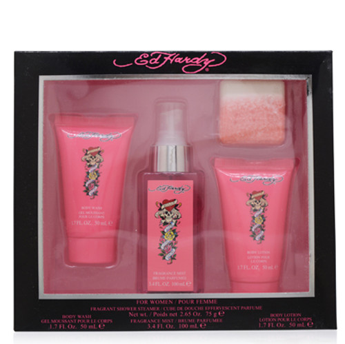 ED HARDY/CHRISTIAN AUDIGIER SET (W)
FRAGRANCE MIST 3.4 OZ
BODY WASH/GEL 1.7 OZ
BODY LOTION 1.7 OZ
SHOWER STEAMER 2.65 OZ
IN DISPLAY BOX ED HARDY/CHRISTIAN AUDIGIER SET (W)
FRAGRANCE MIST 3.4 OZ
BODY WASH/GEL 1.7 OZ
BODY LOTION 1.7 OZ
SHOWER STEAMER 2.65 OZ
IN DISPLAY BOX