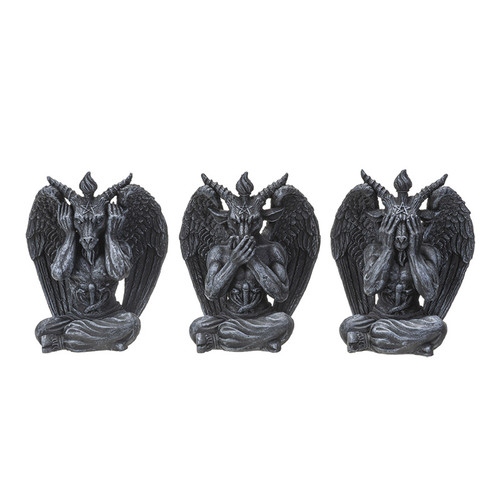 HEAR, SPEAK, SEE NO EVIL BAPHOMETS 