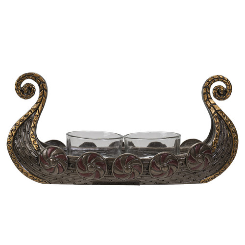 VIKING SHIP VOTIVE HOLDER 