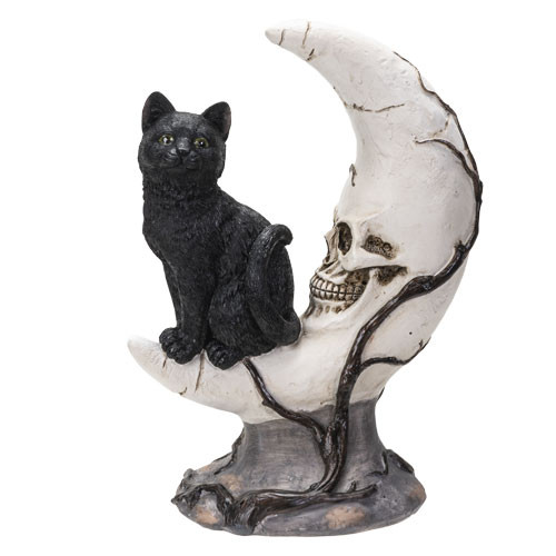 BLACK CAT ON MOON SKULL BLACK CAT ON MOON SKULL