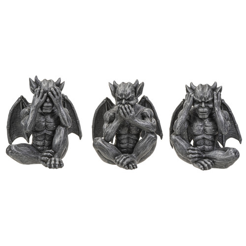 HEAR, SEE, SPEAK NO EVIL GARGOYLES