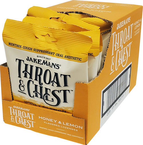 Jakemans Throat & Chest Lozenges Honey & Lemon 30 EA