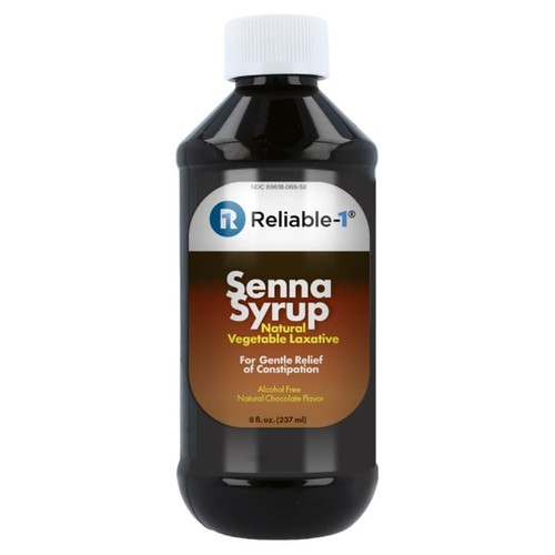 Reliable-1 Senna Syrup Natural Vegetable Laxative Natural Chocolate 8 OZ