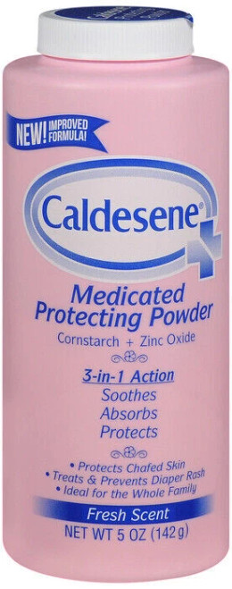 Caldesene Medicated Protecting Powder with Zinc Oxide & Cornstarch-Talc Free 5Oz