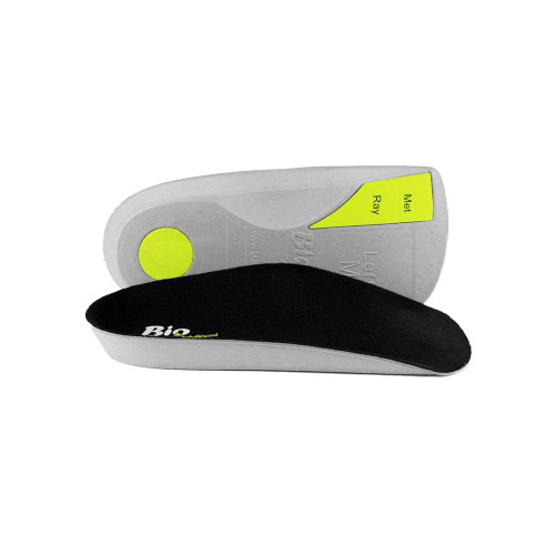 MILS  Bio Advanced Insoles, 3/4 Length, Grey, Medium Density, X-Large